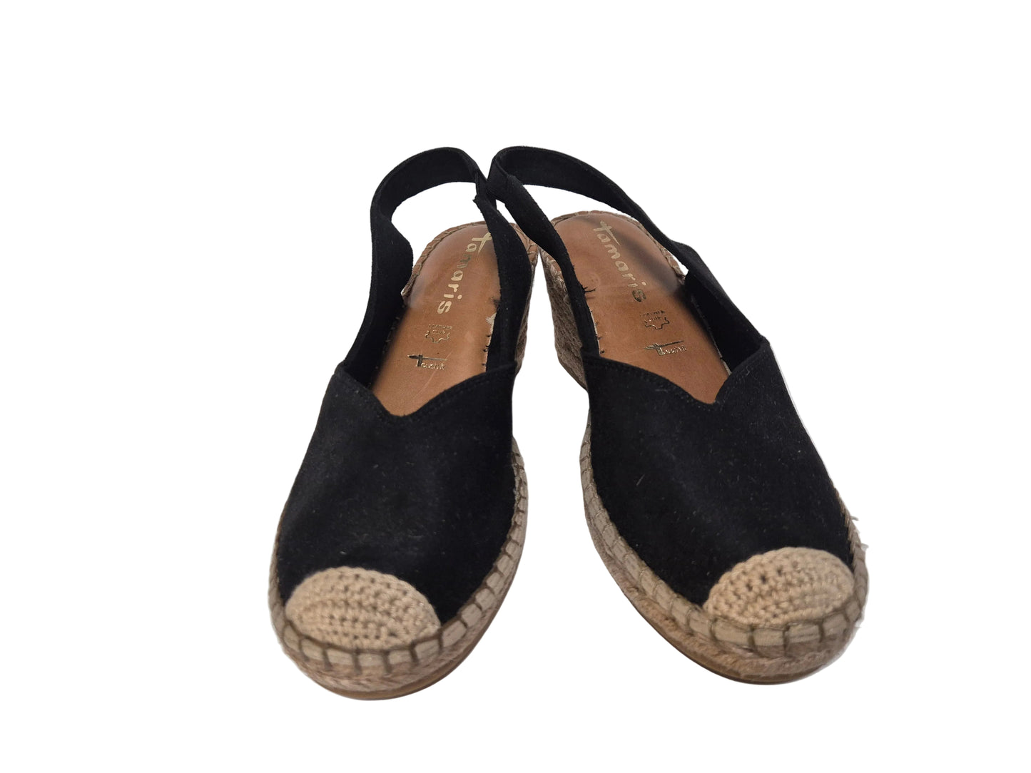 Tamaris Keilsandalette Espadrille, schwarz, Gr. 37