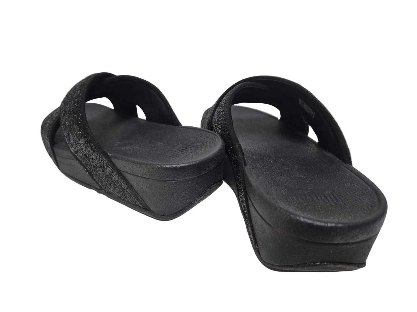 FitFlop Lulu Glitter Toe-Thongs Zehentrenner, schwarz, Gr. 36