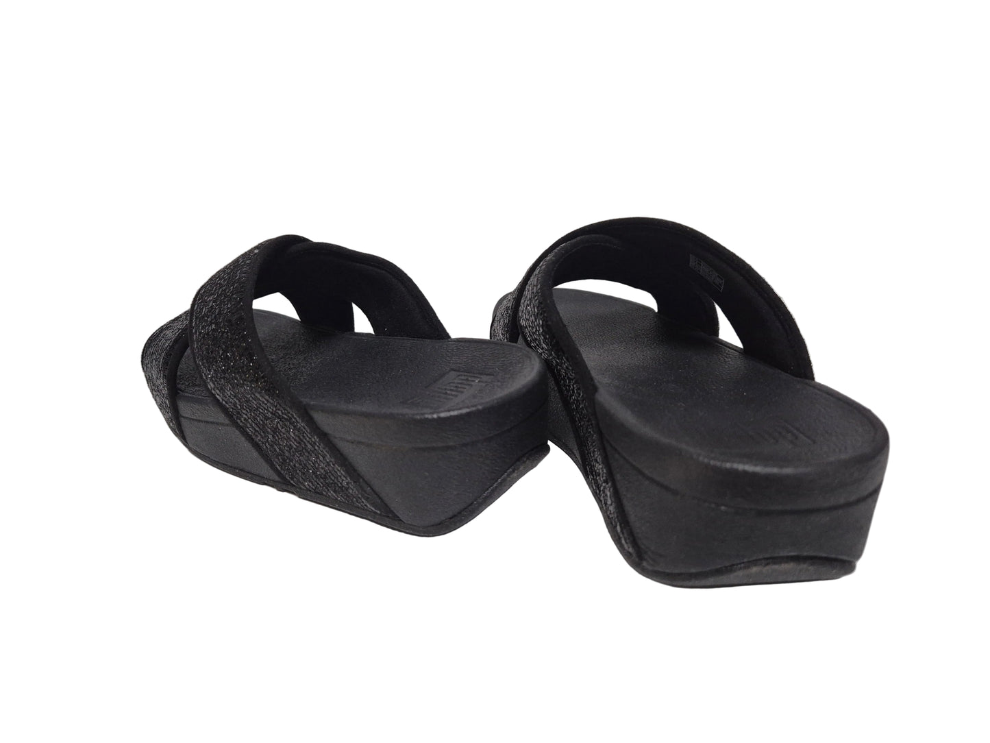 FitFlop Lulu Glitter Toe-Thongs Zehentrenner, schwarz, Gr. 37