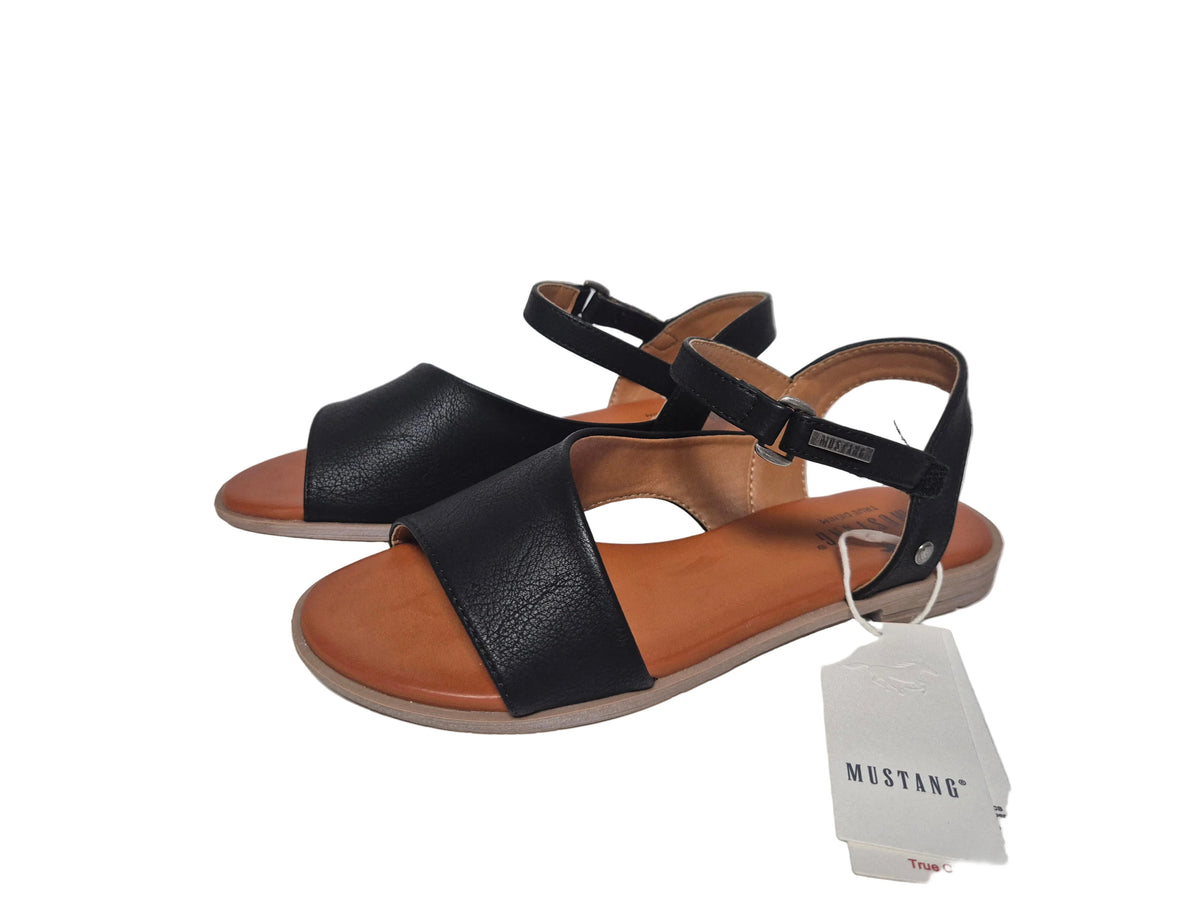 Mustang Shoes Sandale, schwarz, Gr. 37