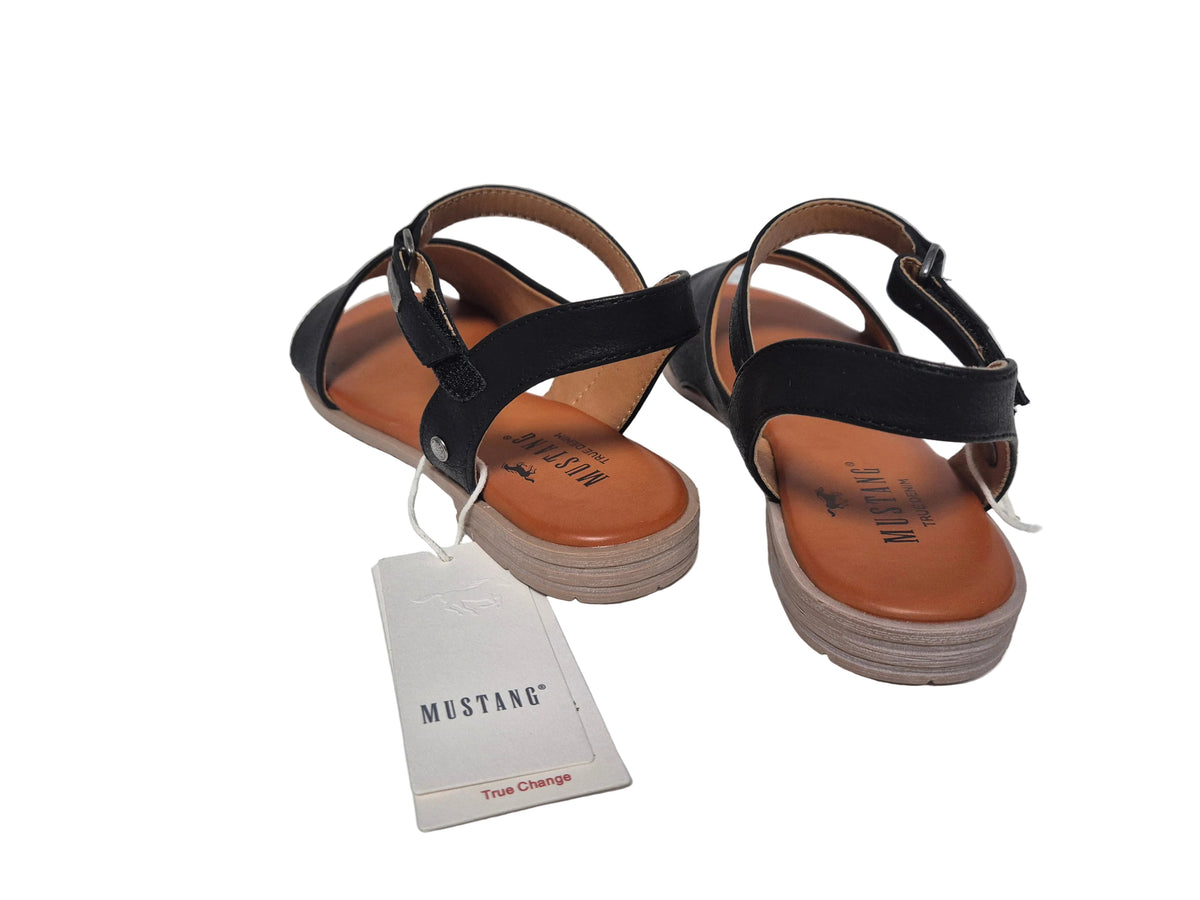 Mustang Shoes Sandale, schwarz, Gr. 37