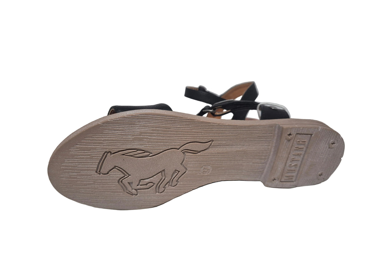 Mustang Shoes Sandale, schwarz, Gr. 37