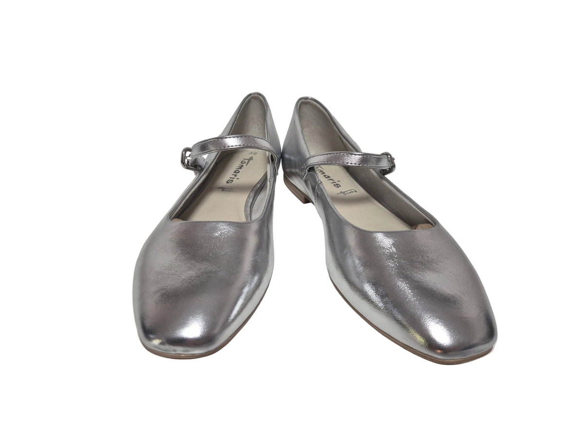 Tamaris Ballerina, silber, Gr. 39