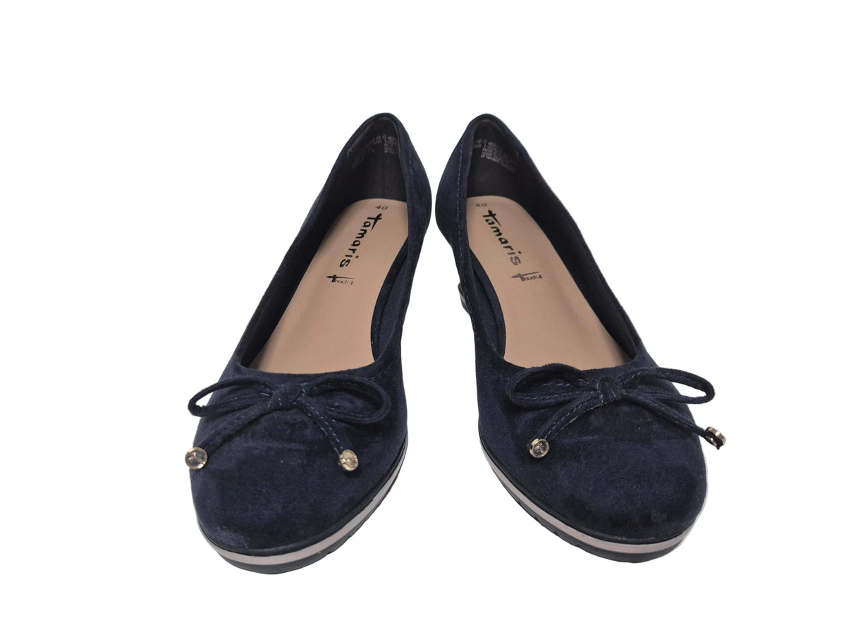 Tamaris Keilpumps, navy, Gr. 40