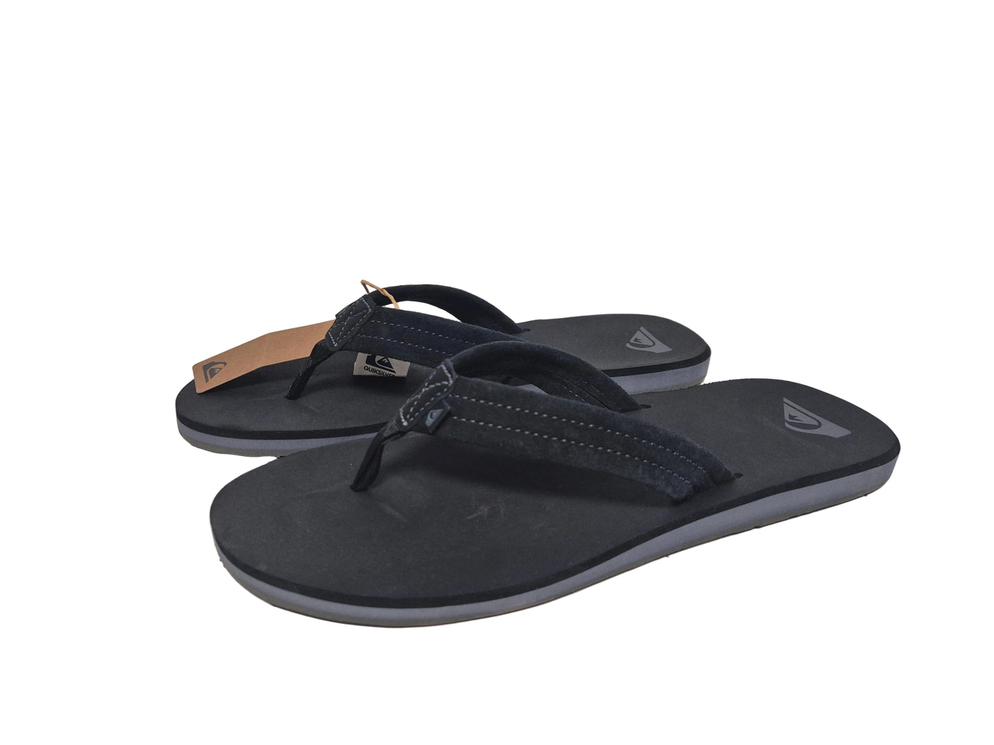 Quiksilver Carver Suede Core Zehentrenner Pantolette, schwarz, Gr. 47