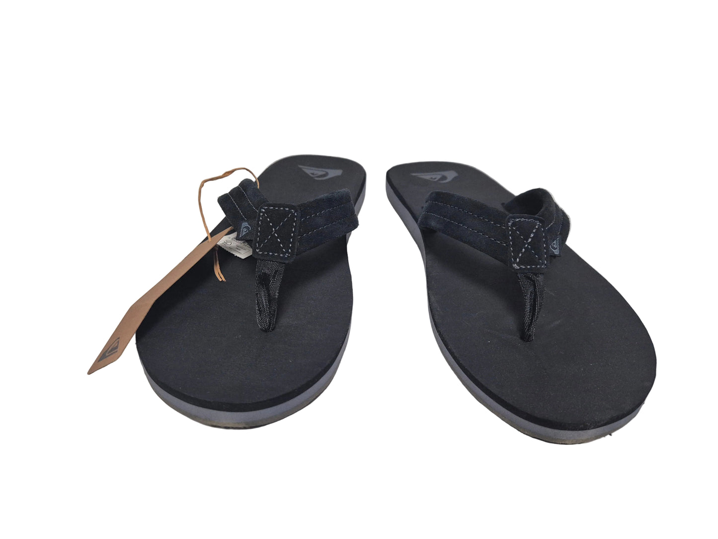 Quiksilver Carver Suede Core Zehentrenner Pantolette, schwarz, Gr. 47