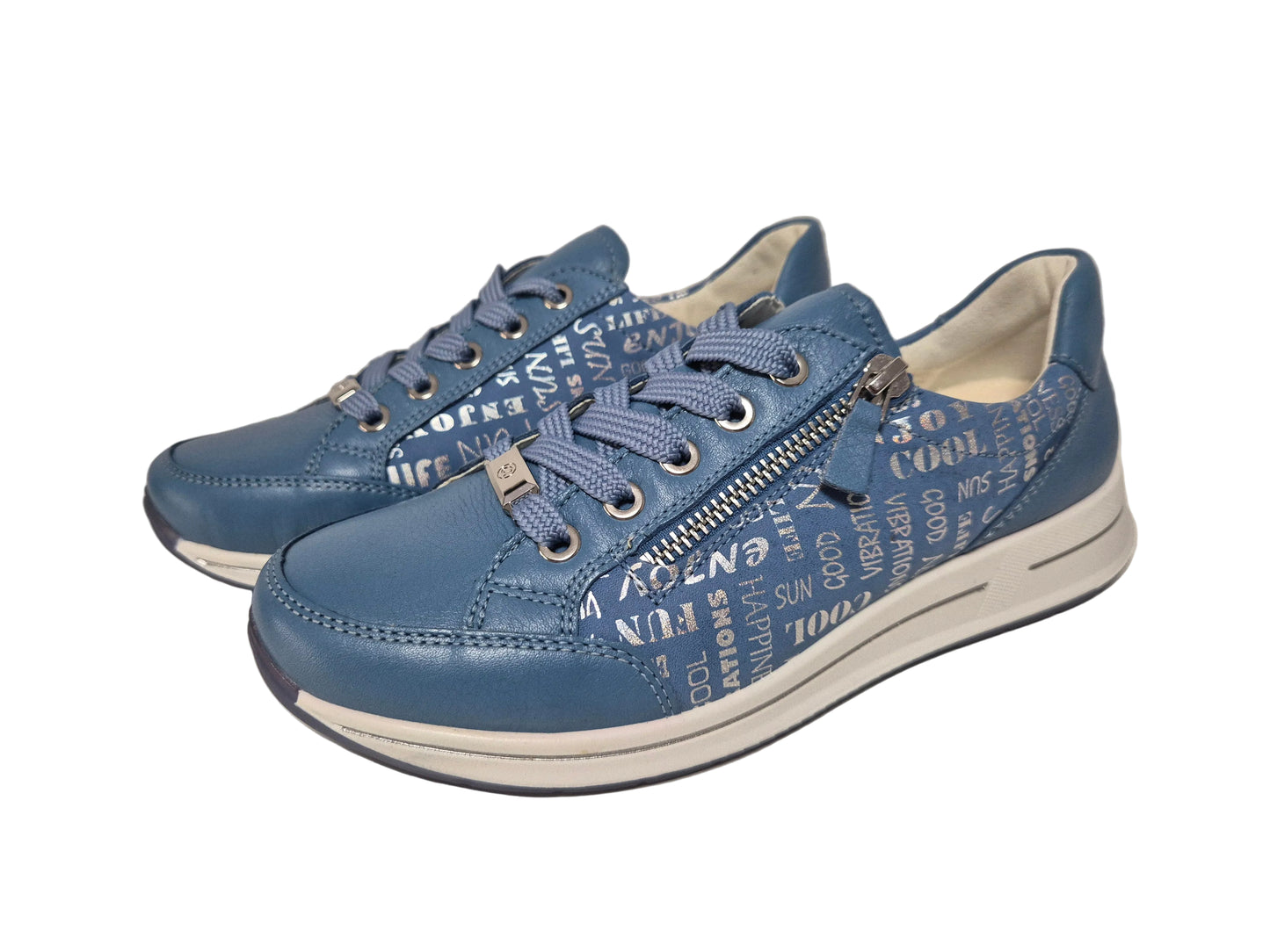 Ara Osaka Sneaker Halbschuh, blau, Gr. 36,5 (3,5)