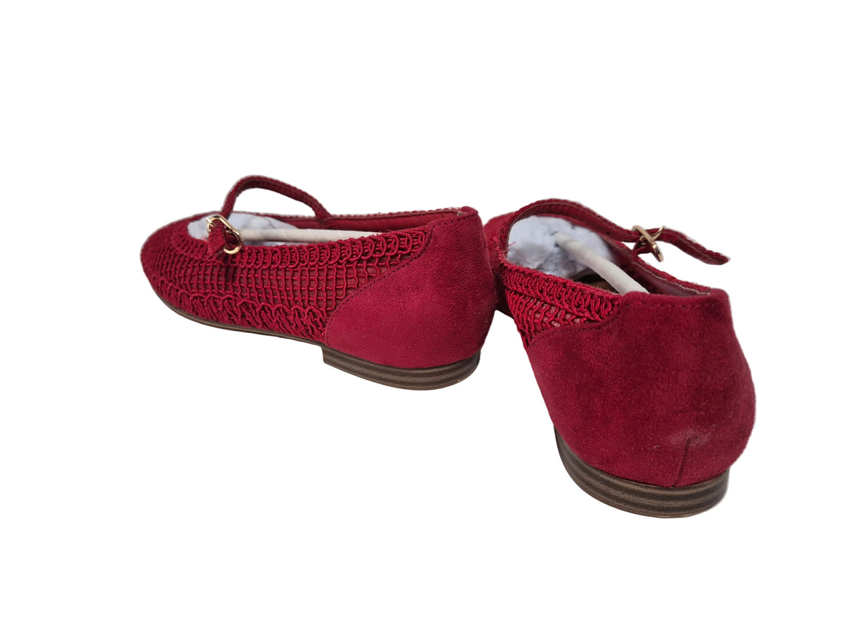 Tamaris Riemchenballerina, rot, Gr. 37