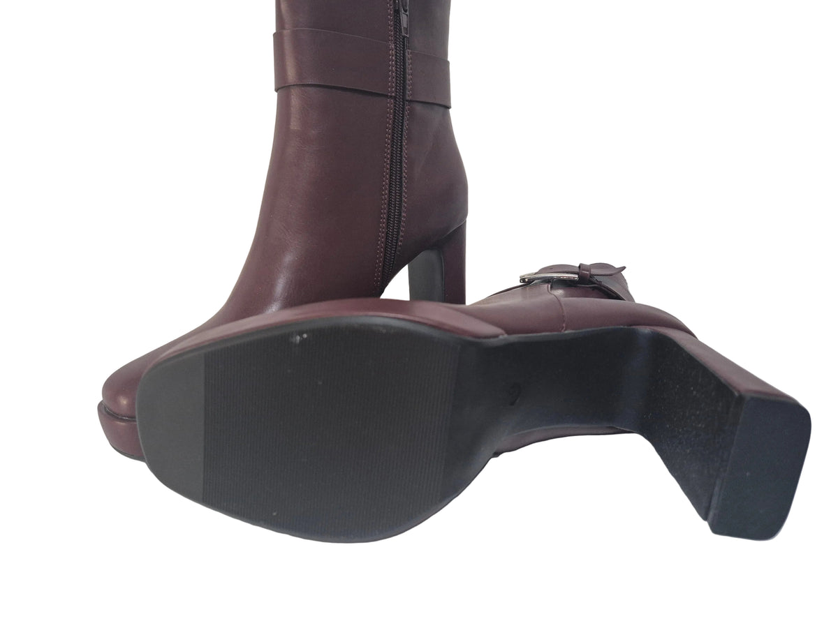 Aniston High-Heel Stiefelette, bordeaux, Gr. 41