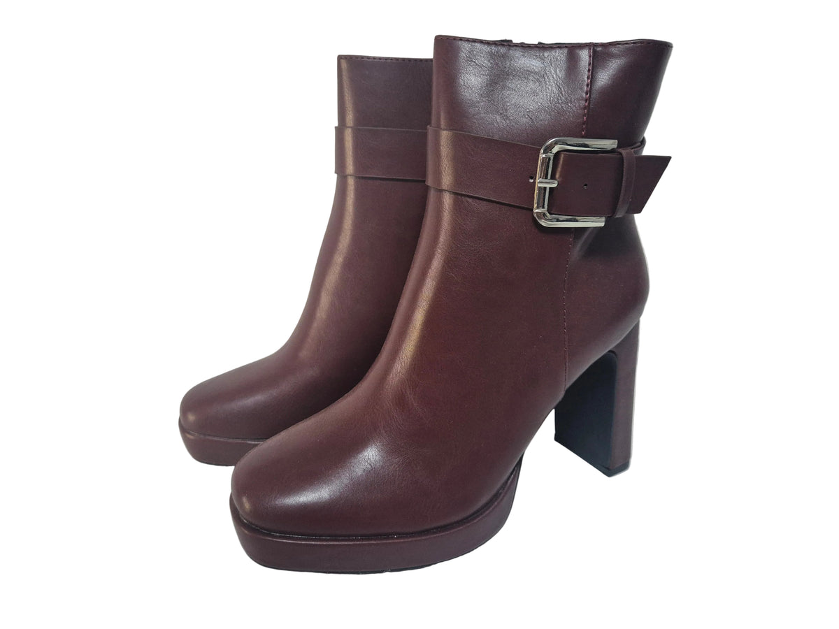 Aniston High-Heel Stiefelette, bordeaux, Gr. 40