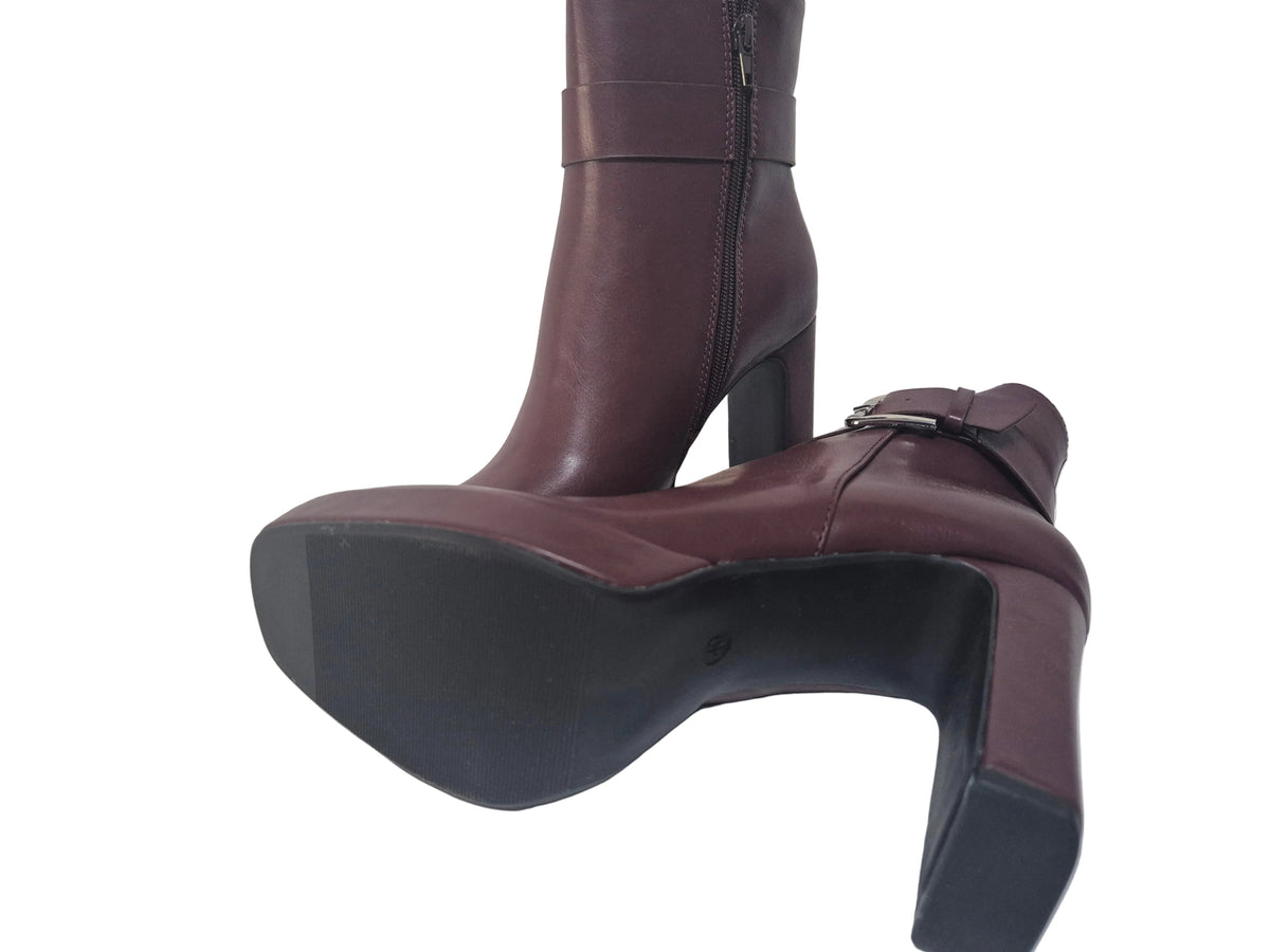 Aniston High-Heel Stiefelette, bordeaux, Gr. 40