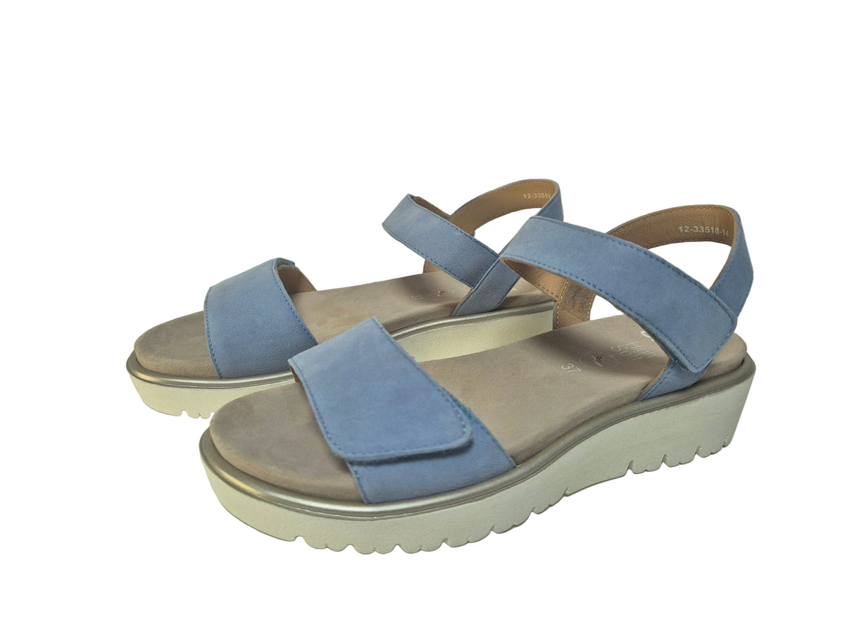 Ara Zürich Keilsandalette, hellblau, Gr. 37