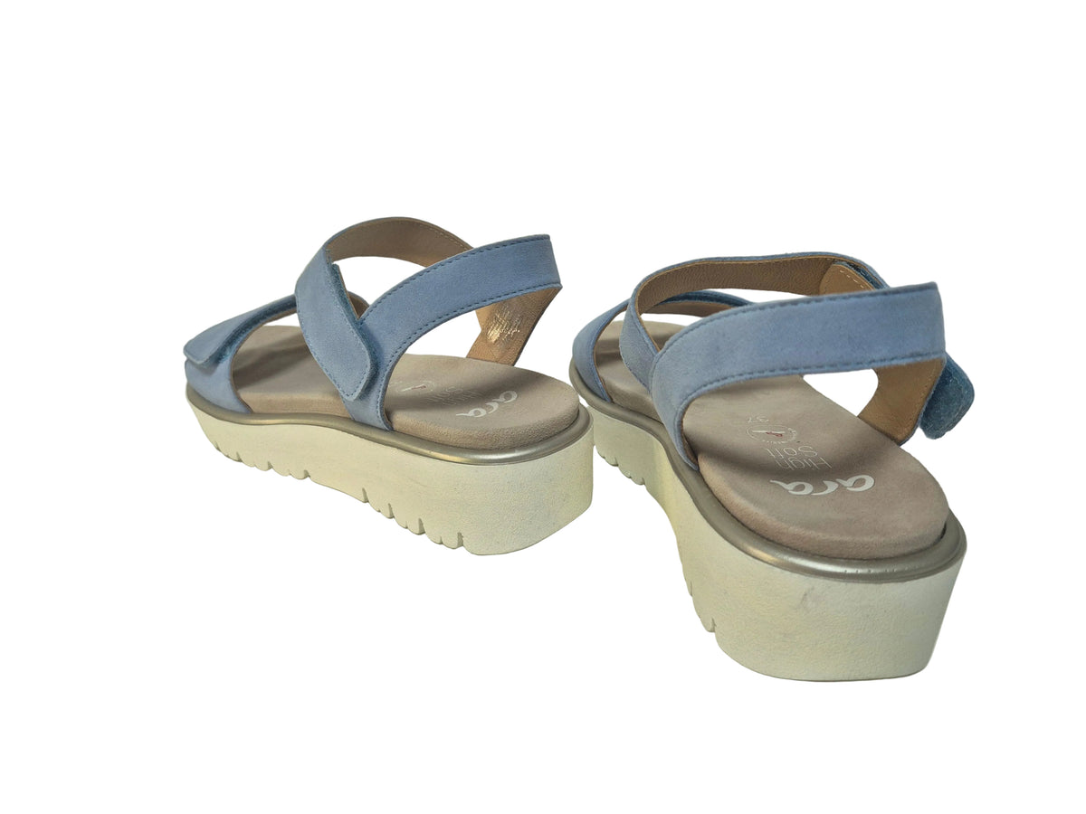 Ara Zürich Keilsandalette, hellblau, Gr. 37