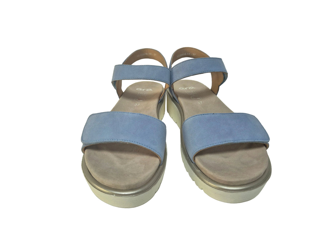 Ara Zürich Keilsandalette, hellblau, Gr. 37