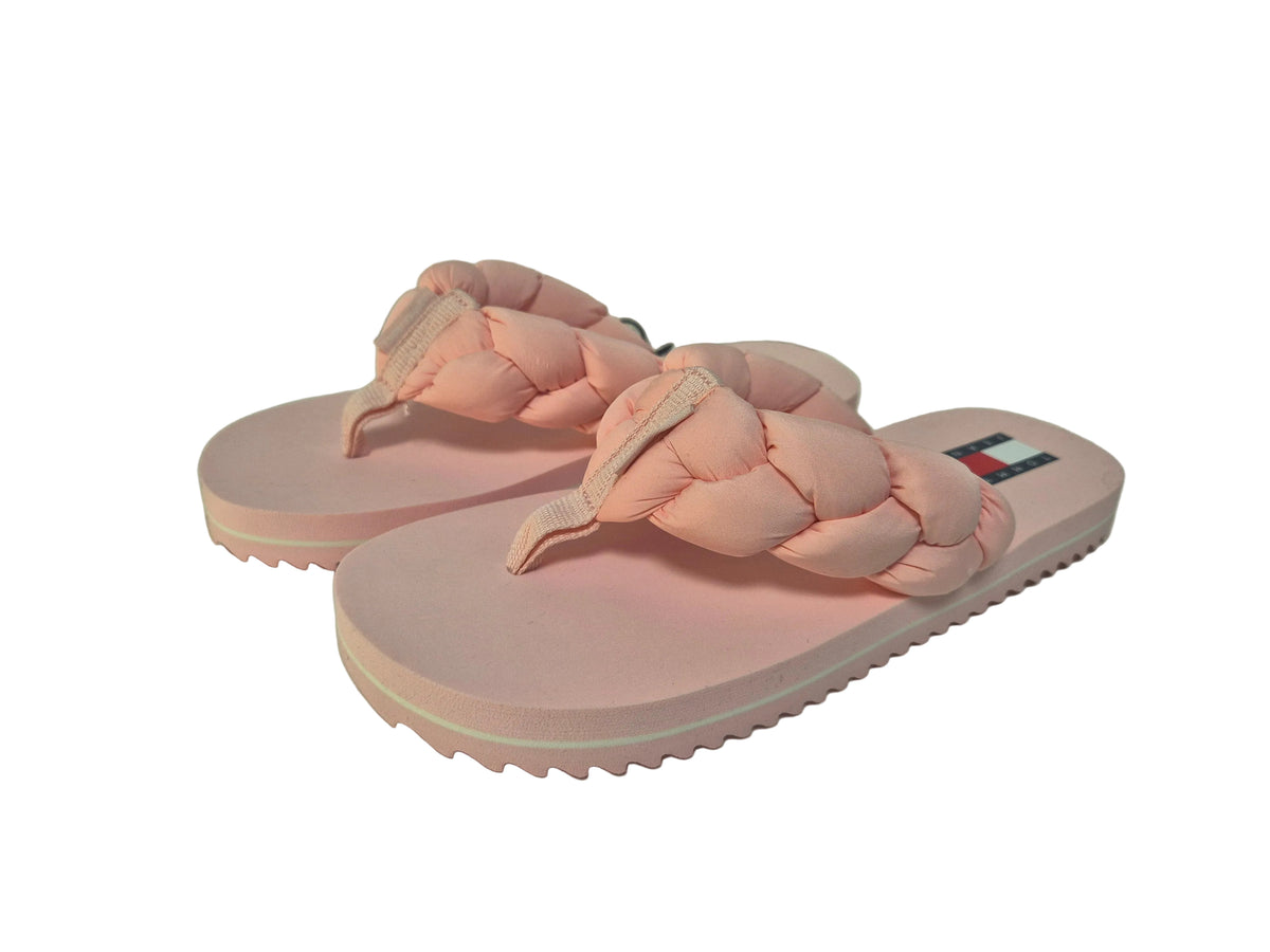Tommy Jeans Braided Padded Serratted Flip-Flops, rosa, Gr. 36