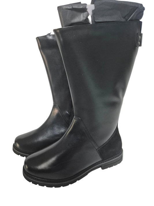 sheego Weitschaftstiefel Rindleder, schwarz, Gr. 39 XL