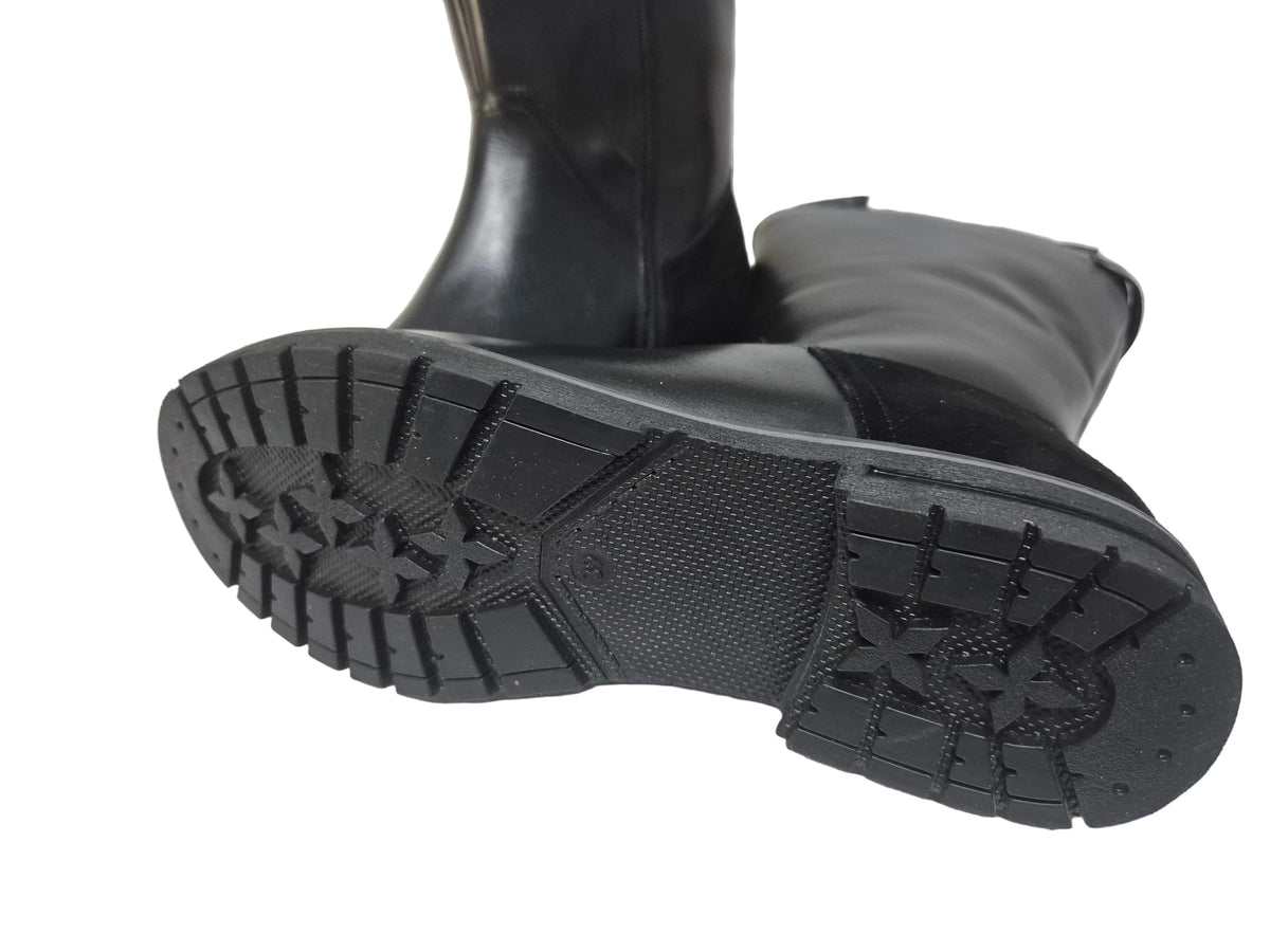 sheego Weitschaftstiefel Rindleder, schwarz, Gr. 39 XL