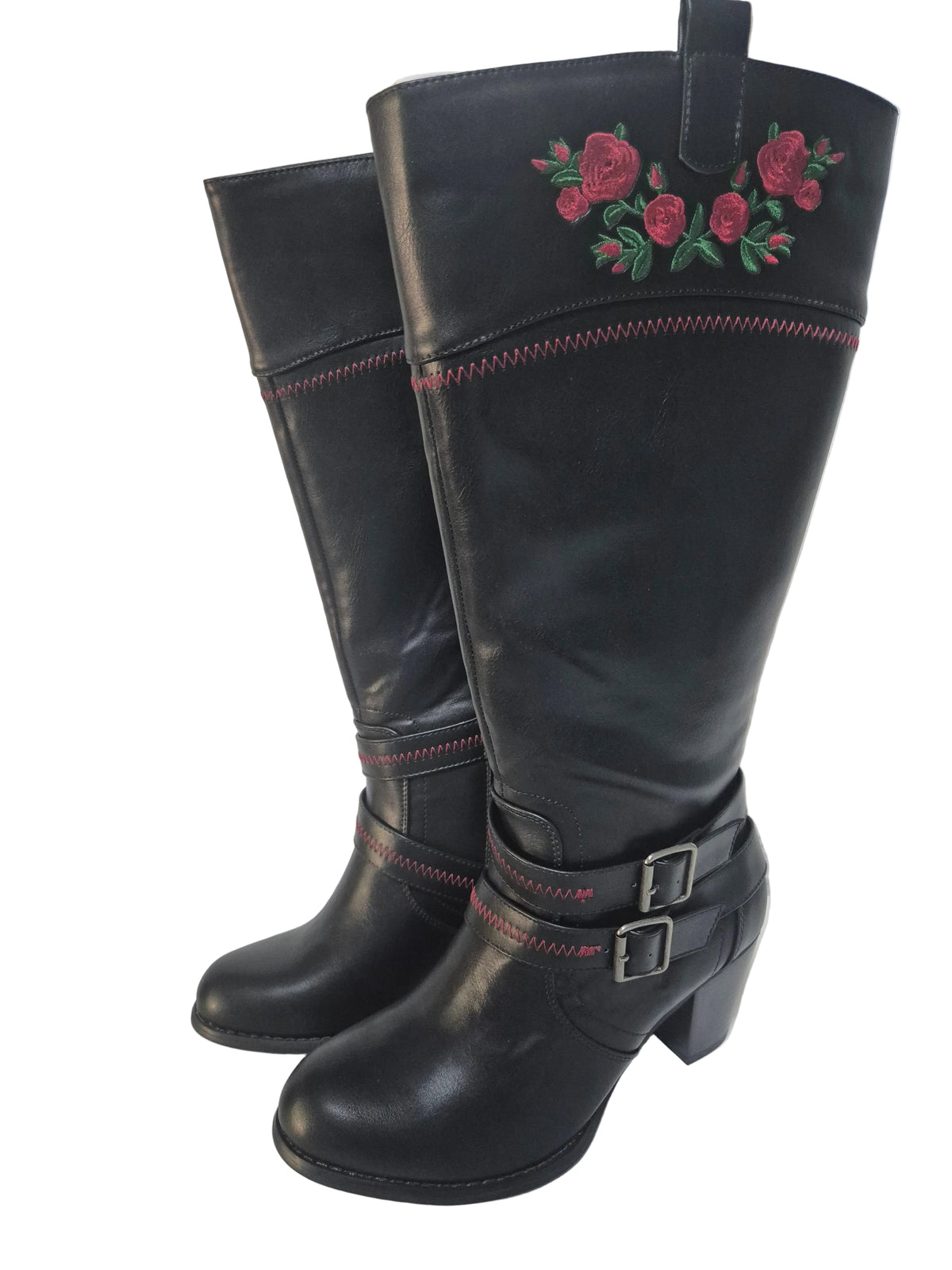 sheego by Joe Browns wadenhohe Stiefel Cowboystiefel, schwarz, Gr. 40 XXL