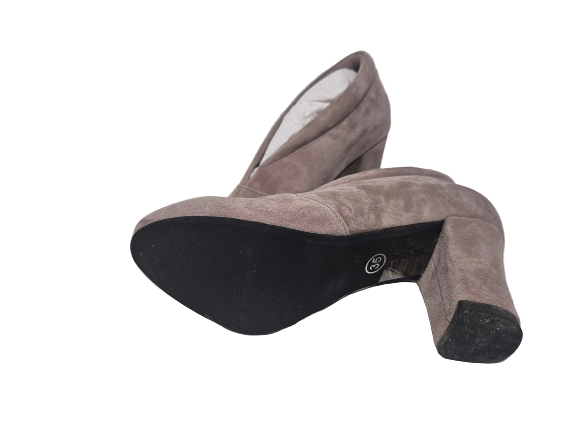 Andrea Conti Pumps Absatzschuhe Veloursleder, taupe, Gr. 35