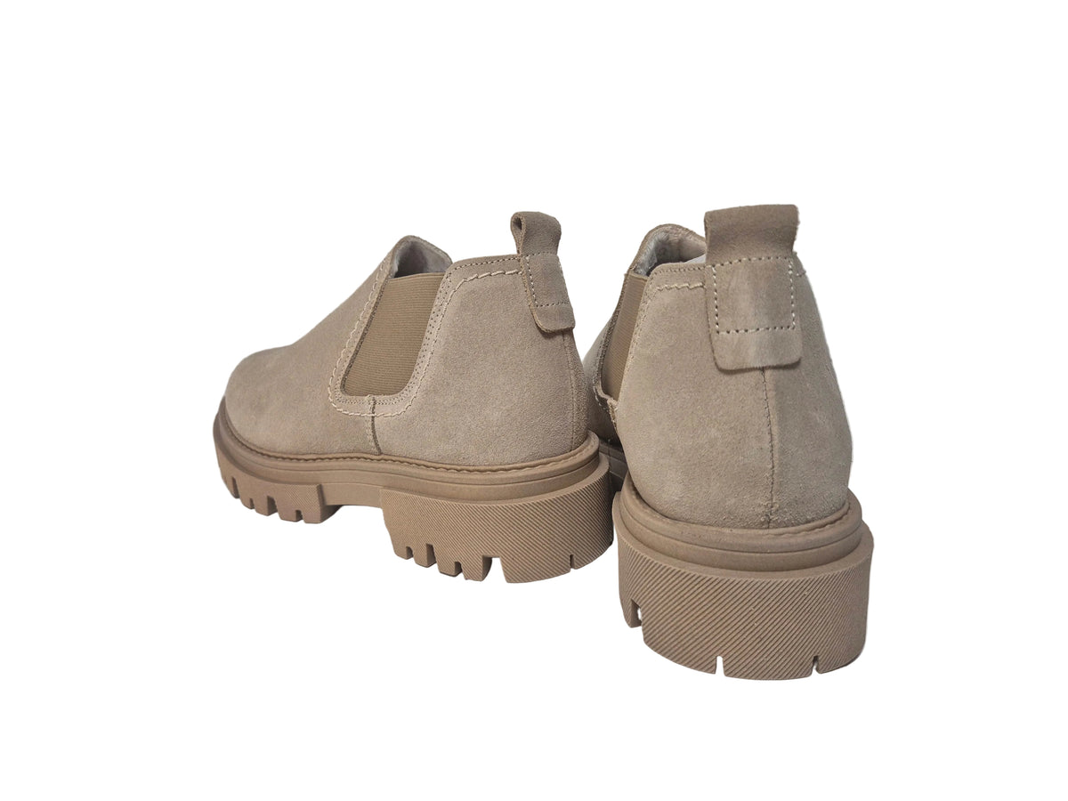Heine Kurzstiefelette Schuhe Boots Veloursleder, beige, Gr. 36