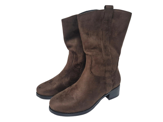 sheego Kurzstiefel Stiefeletten Cowboystiefel, braun, Gr. 40 XL
