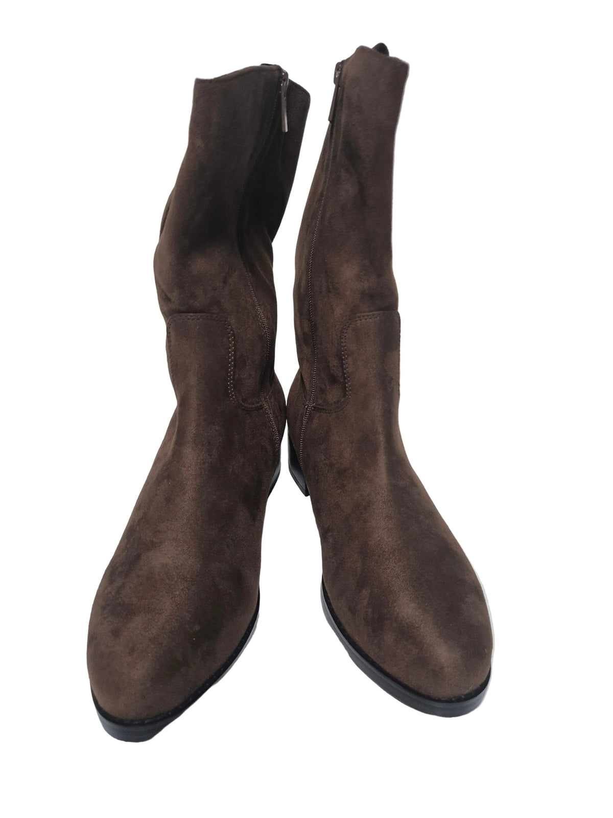 sheego Kurzstiefel Stiefeletten Cowboystiefel, braun, Gr. 41 XL