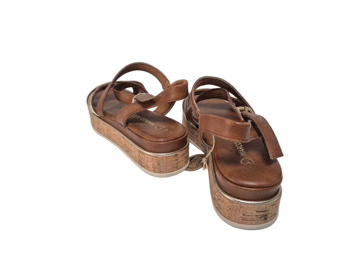 Marco Tozzi Plateausandaletten, cognac, Gr. 40