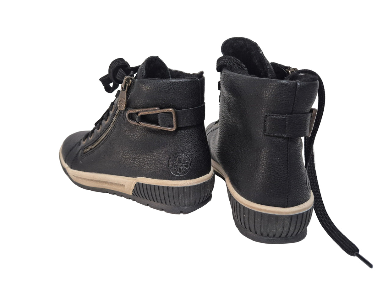 Rieker Winterboots High-Top Sneaker, schwarz, Gr. 36