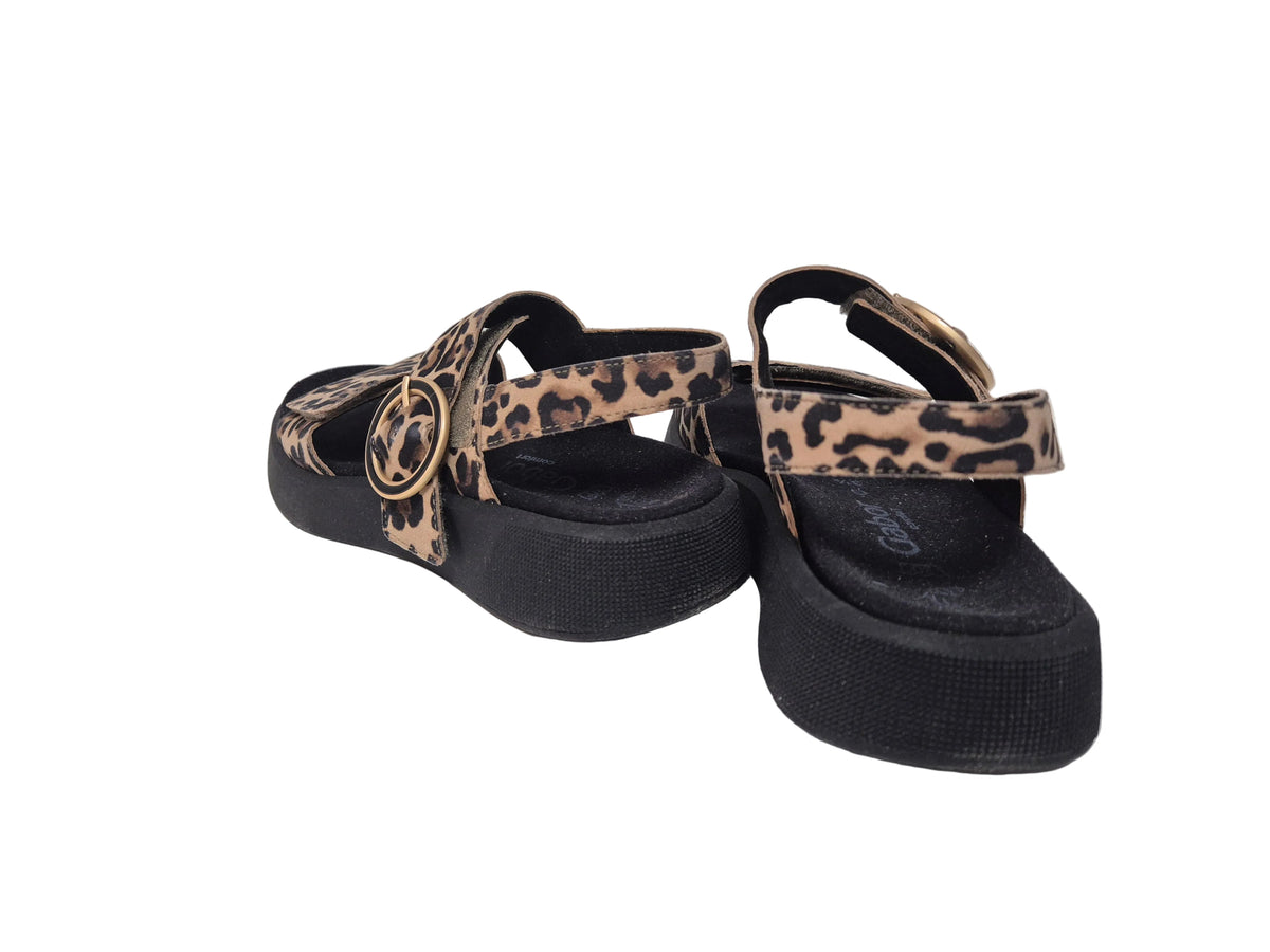 Gabor Keilsandalette Leo, schwarz-braun, Gr. 36