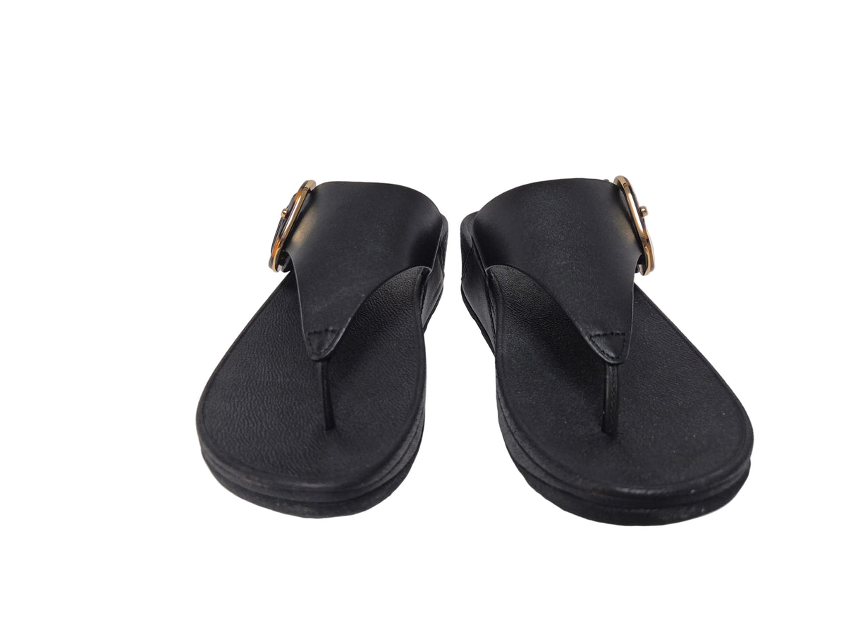 FitFlop Lulu Resin Buckle Zehentrenner, schwarz, Gr. 37