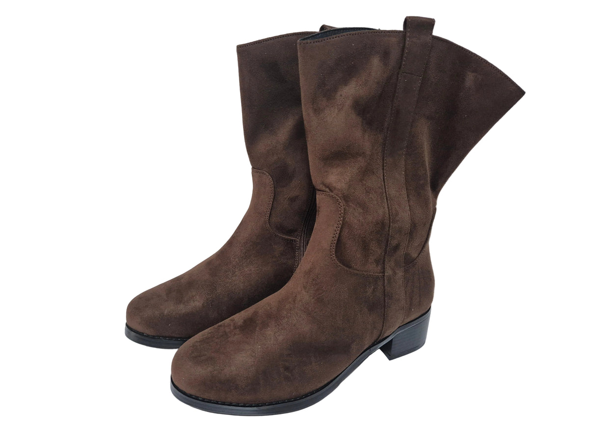 sheego Stiefeletten Kurzstiefel Cowboystiefel, braun, Gr. 41