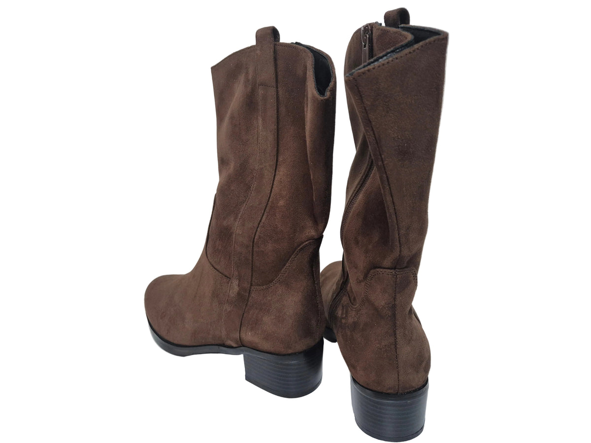 sheego Stiefeletten Kurzstiefel Cowboystiefel, braun, Gr. 41