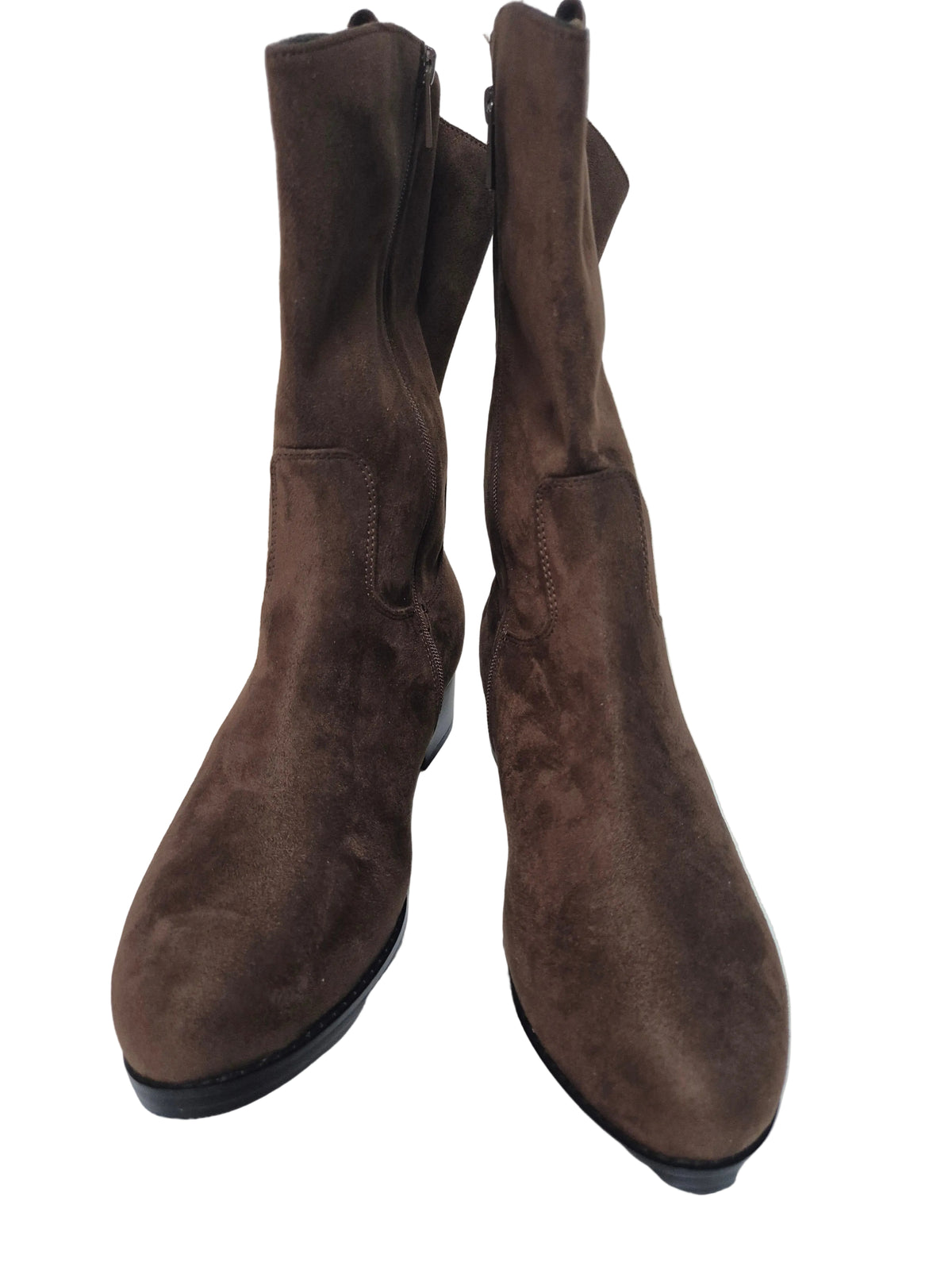 sheego Stiefeletten Kurzstiefel Cowboystiefel, braun, Gr. 41