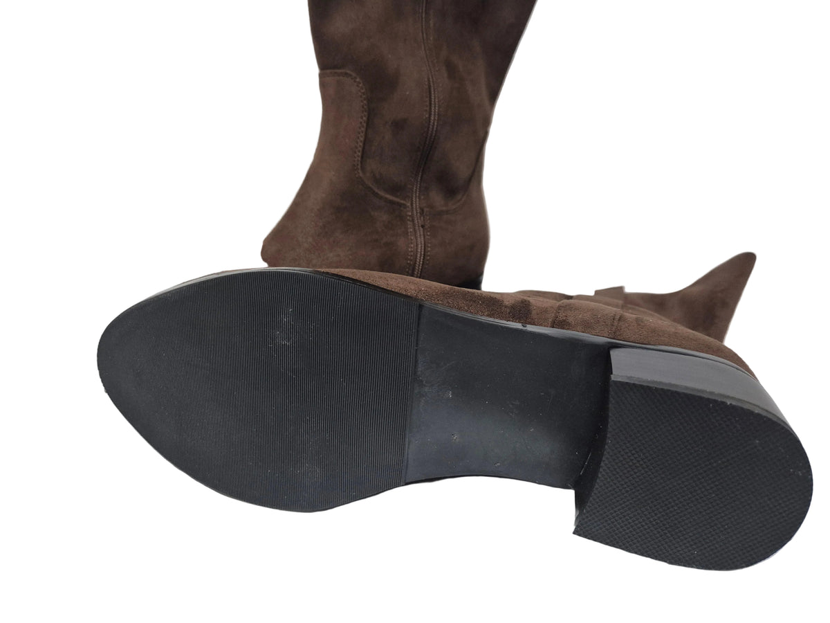 sheego Stiefeletten Kurzstiefel Cowboystiefel, braun, Gr. 41