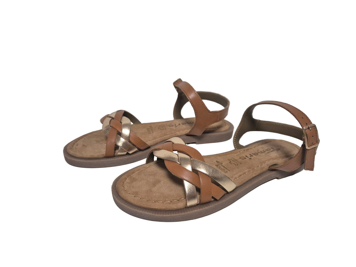 Tamaris Riemchensandalette, camel, Gr. 36