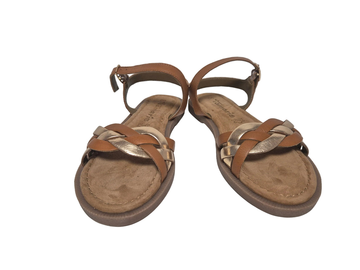 Tamaris Riemchensandalette, camel, Gr. 36