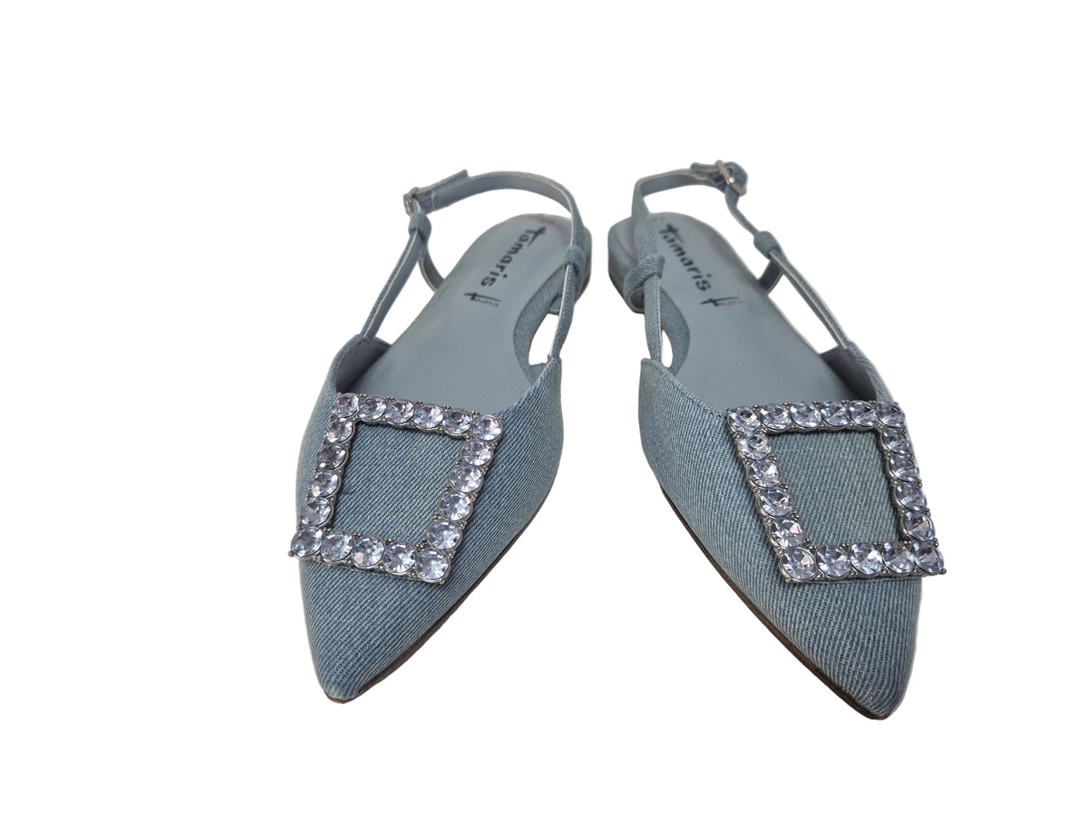 Tamaris Slingpumps, jeans-blau, Gr. 37