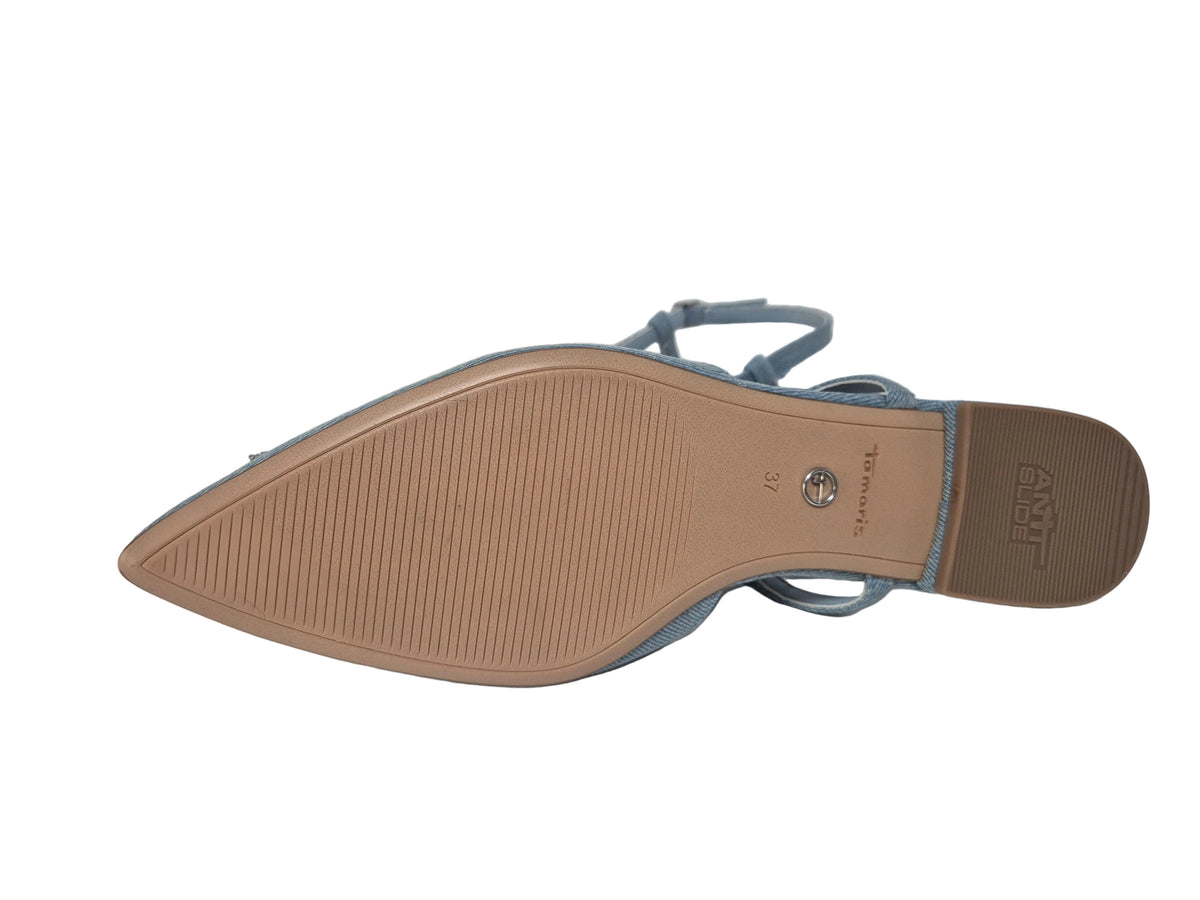Tamaris Slingpumps, jeans-blau, Gr. 37