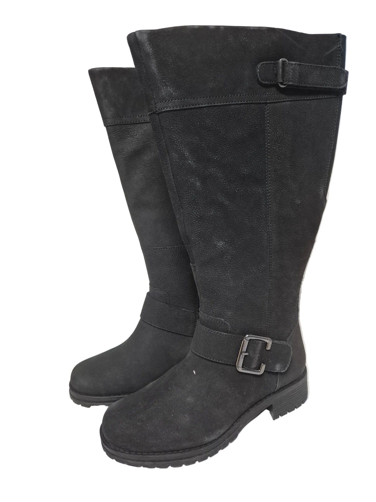 sheego Wadenhohe Weitschaftstiefel aus Leder, schwarz, Gr. 37 XXL