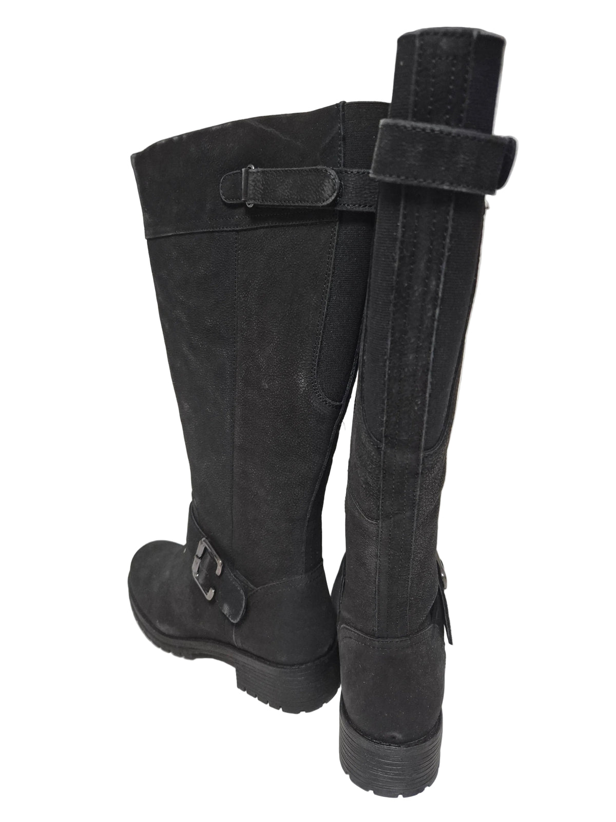 sheego Wadenhohe Weitschaftstiefel aus Leder, schwarz, Gr. 37 XXL