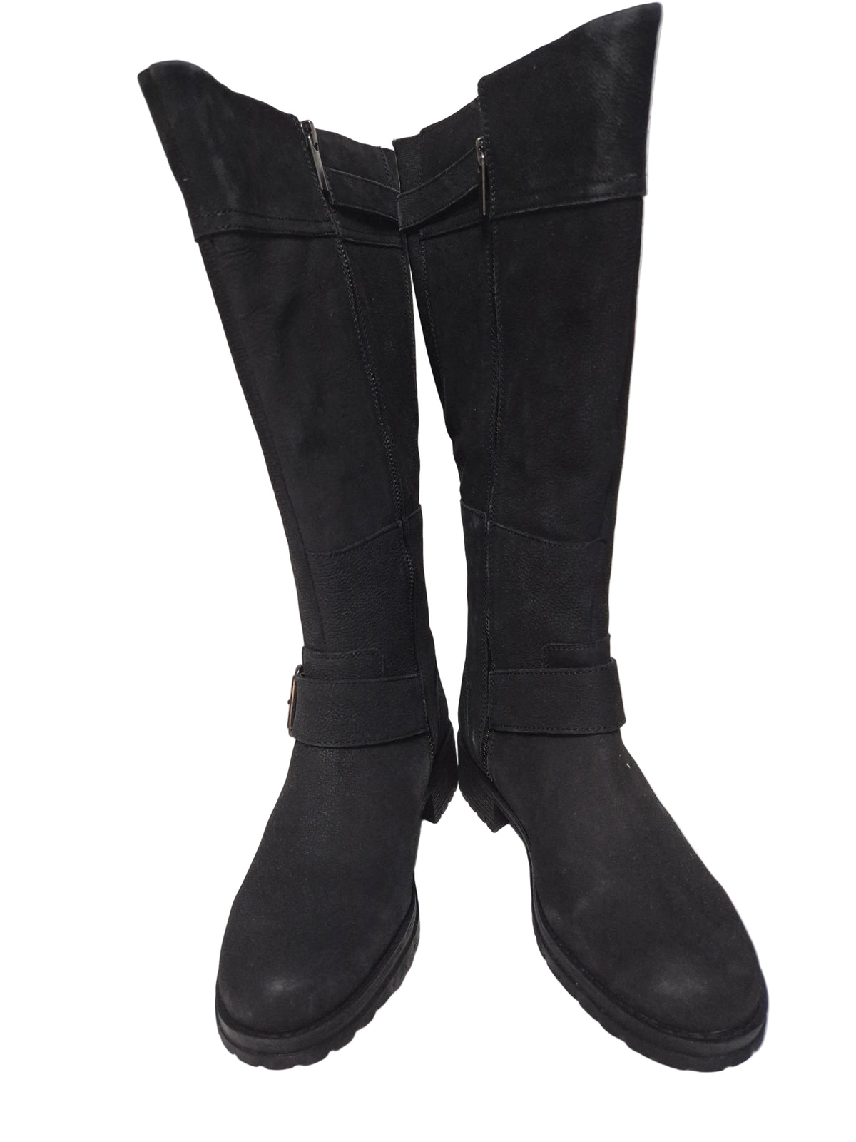 sheego Wadenhohe Weitschaftstiefel aus Leder, schwarz, Gr. 37 XXL