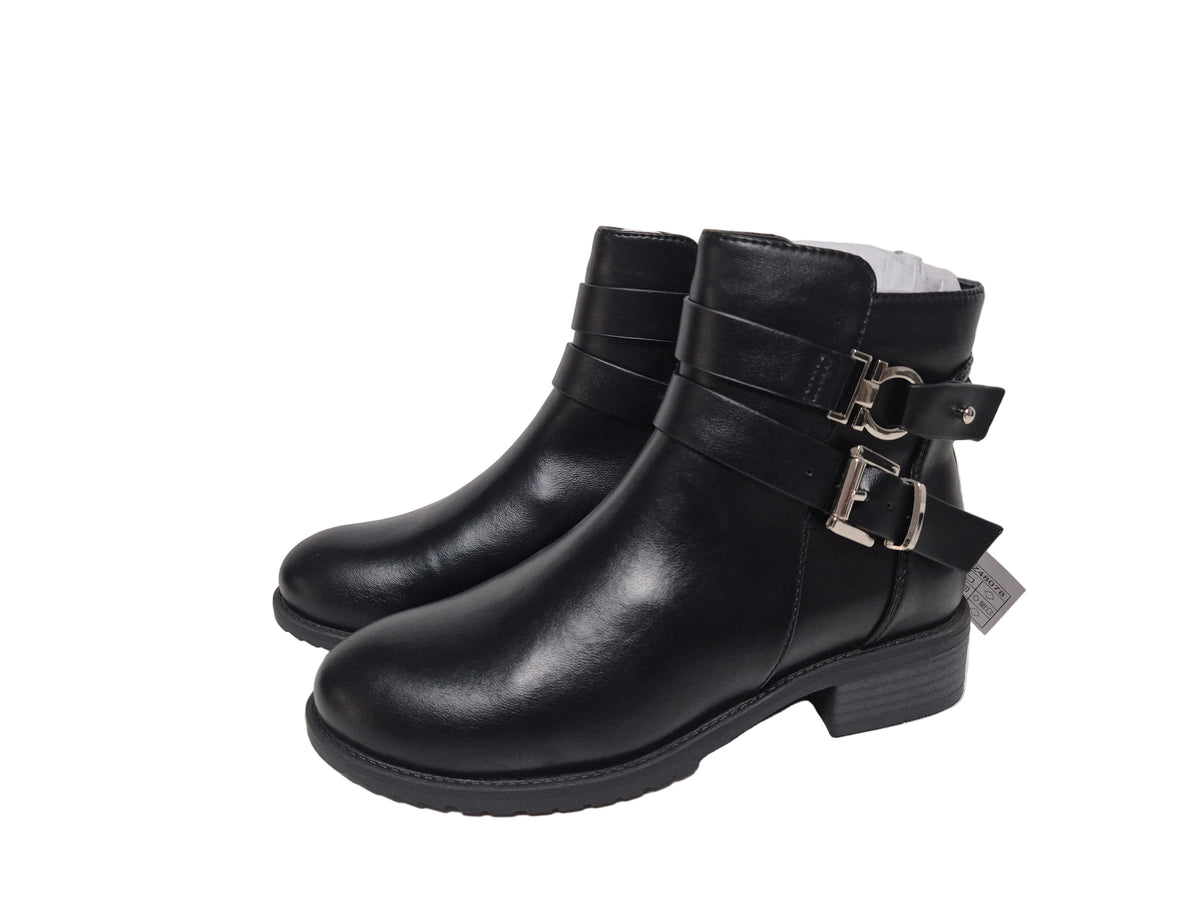 Heine Stiefelette Reißverschluss Blockabsatz, schwarz, Gr. 36