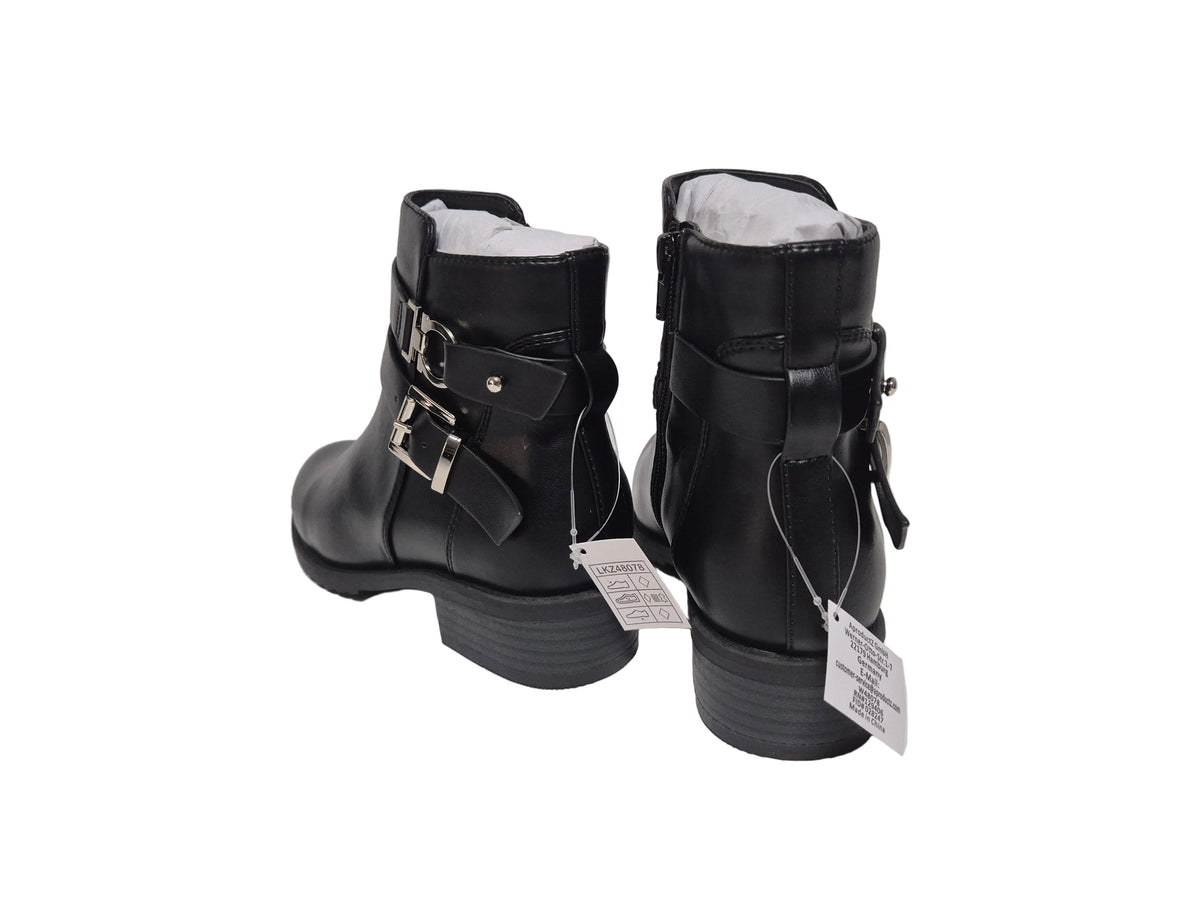 Heine Stiefelette Reißverschluss Blockabsatz, schwarz, Gr. 36