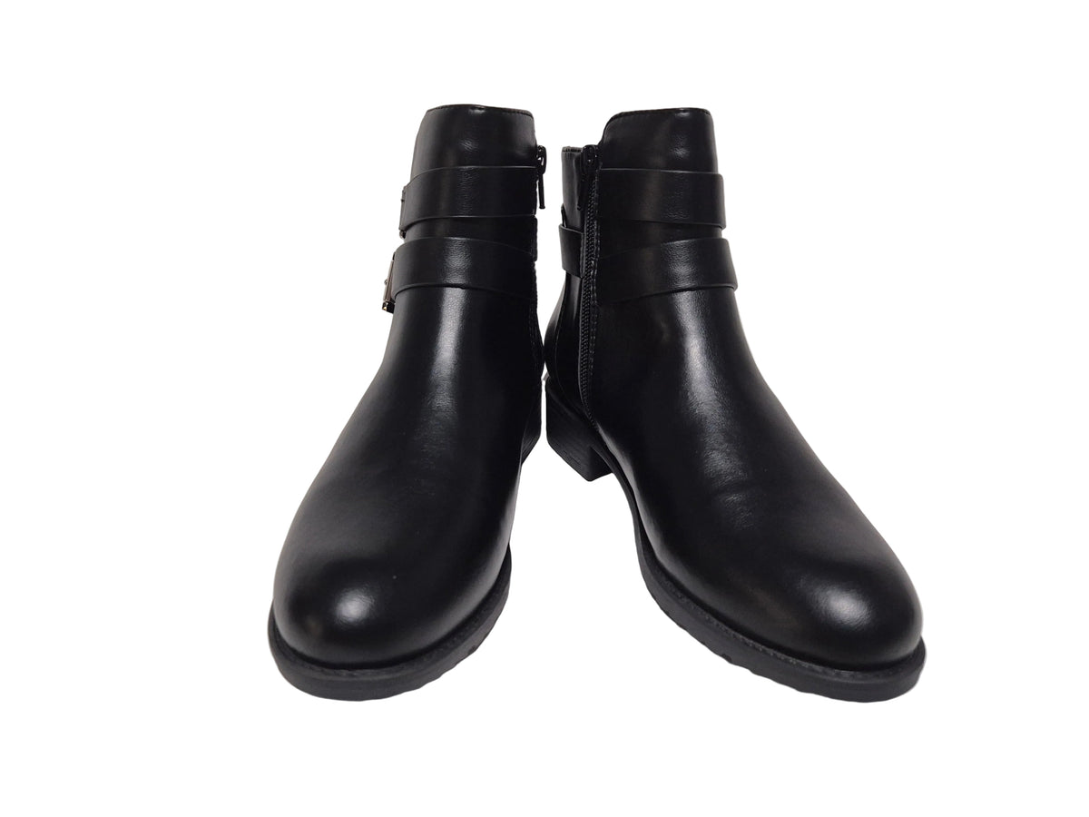 Heine Stiefelette Reißverschluss Blockabsatz, schwarz, Gr. 36