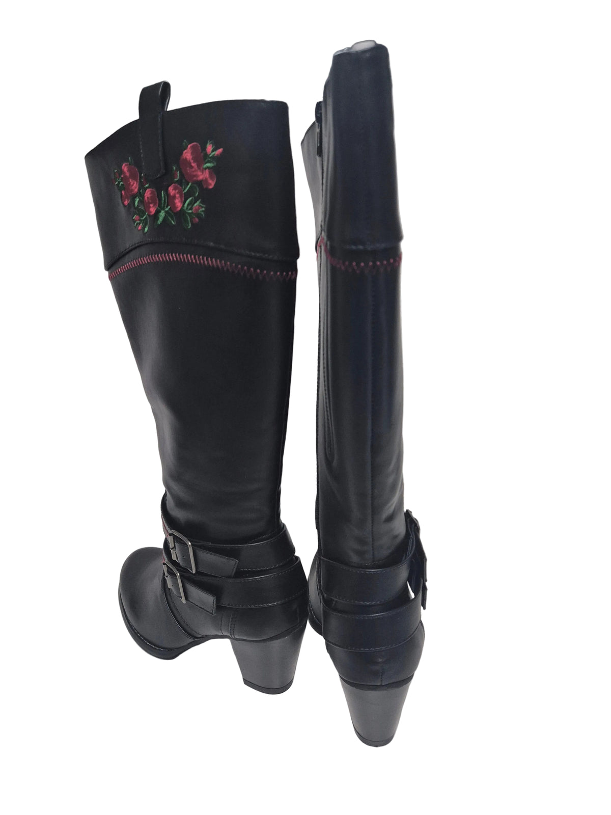 sheego by Joe Browns wadenhohe Stiefel Cowboystiefel, schwarz, Gr. 39 XXL
