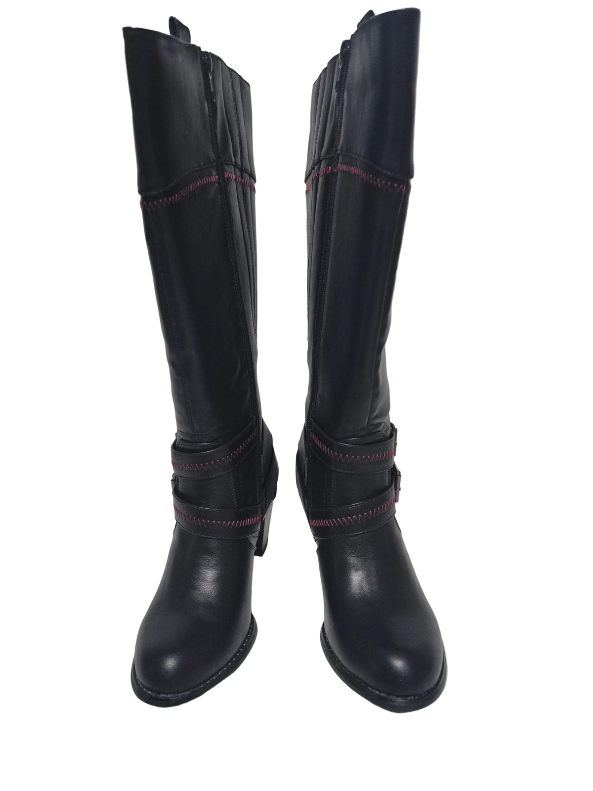 sheego by Joe Browns wadenhohe Stiefel Cowboystiefel, schwarz, Gr. 39 XXL