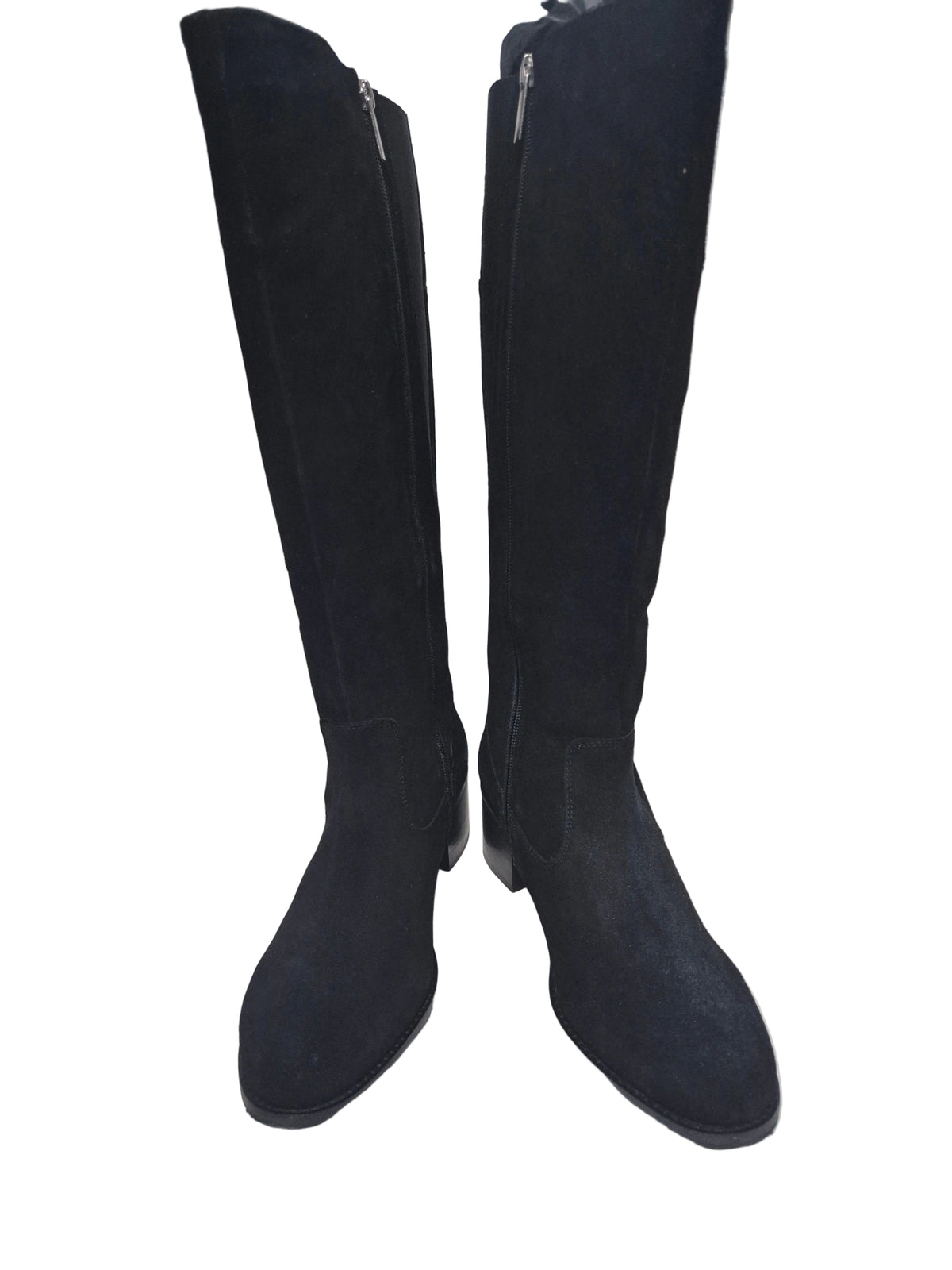 sheego Wadenhohe Weitschaftstiefel aus Leder, schwarz, Gr. 40 XXL