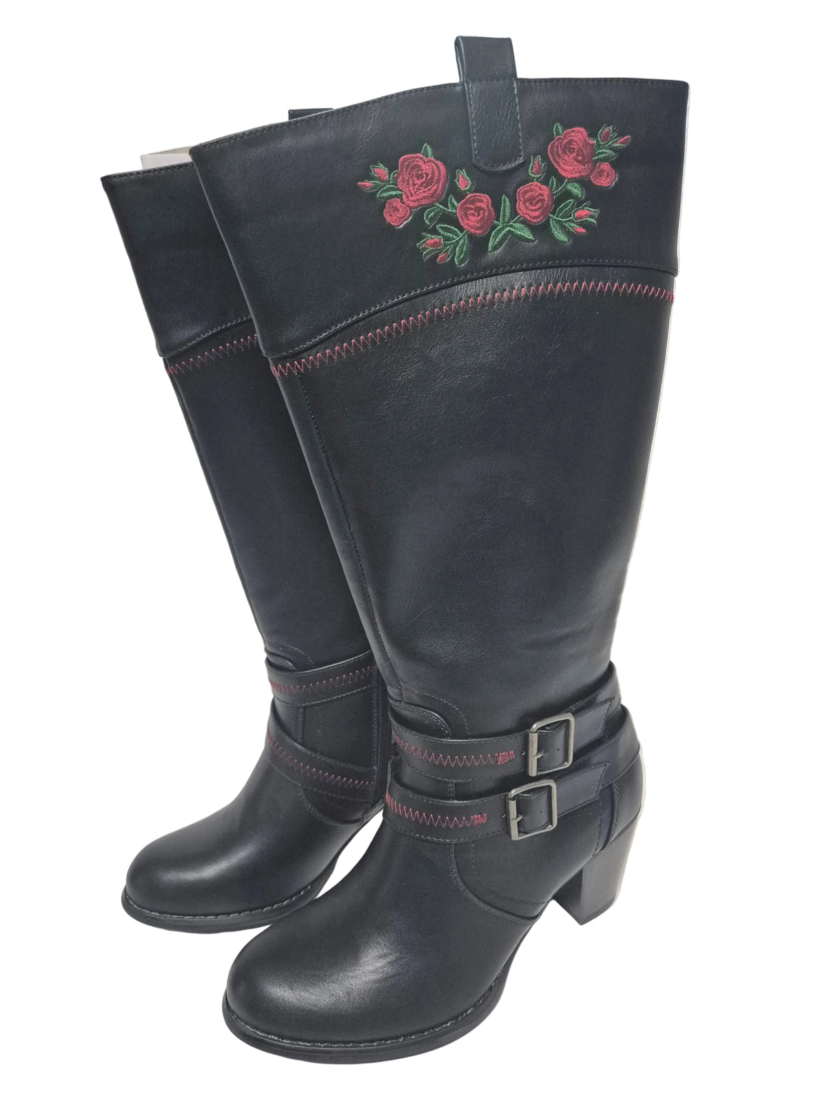 sheego by Joe Browns wadenhohe Stiefel Cowboystiefel, schwarz, Gr. 40 XL