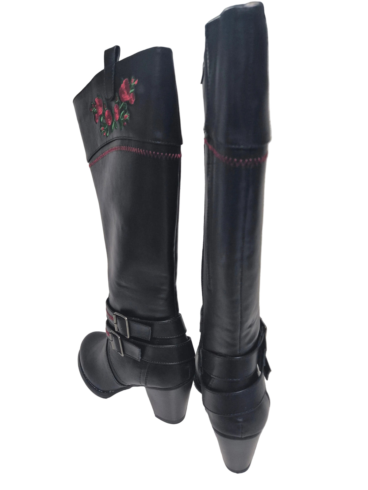 sheego by Joe Browns wadenhohe Stiefel Cowboystiefel, schwarz, Gr. 40 XL