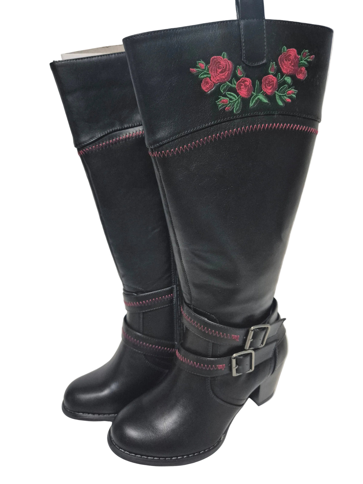 sheego by Joe Browns wadenhohe Stiefel Cowboystiefel, schwarz, Gr. 38 XL